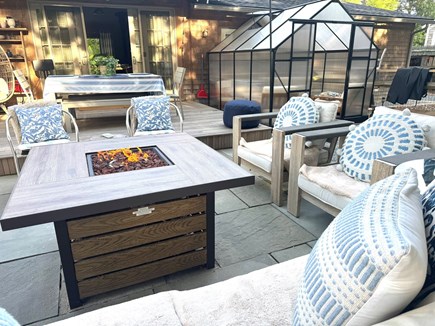 Oak Bluffs Martha's Vineyard vacation rental - Seating for nine with propane fire pit