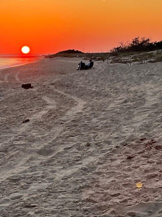 Katama-Edgartown Martha's Vineyard vacation rental - Sunset on South Beach! Walk out the door and down the beach path!