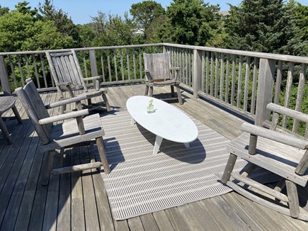 Katama-Edgartown Martha's Vineyard vacation rental - Another seating area on deck. Hear the ocean!