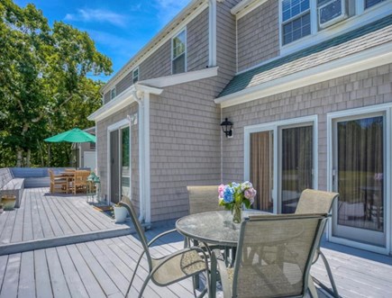 West Tisbury Martha's Vineyard vacation rental - Spacious deck overlooking basketball court