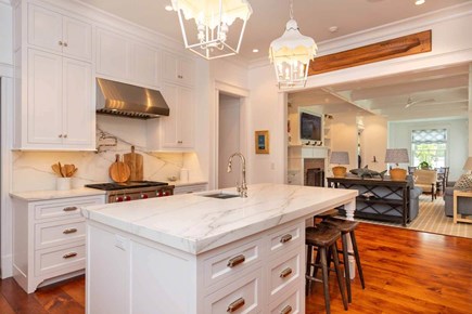 Edgartown Martha's Vineyard vacation rental - Chef's Kitchen has stainless commercial appliances,  island