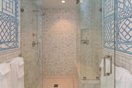 Edgartown Martha's Vineyard vacation rental - Primary Bath Walk-In Glass Shower