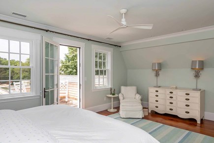 Edgartown Martha's Vineyard vacation rental - Bedroom Suite #2 Has Private Deck Overlooking Pool Area