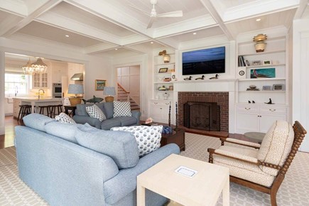 Edgartown Martha's Vineyard vacation rental - Living Area has coffered ceiling