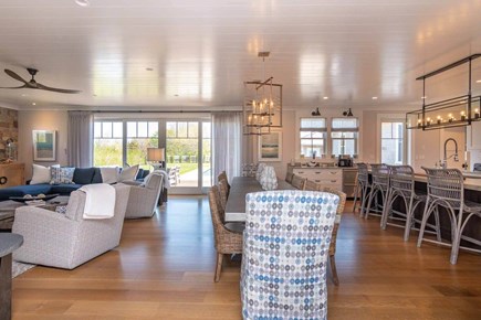 Edgartown, Katama Martha's Vineyard vacation rental - Wall of Glass Doors & Windows Overlooks Deck + Pool Area