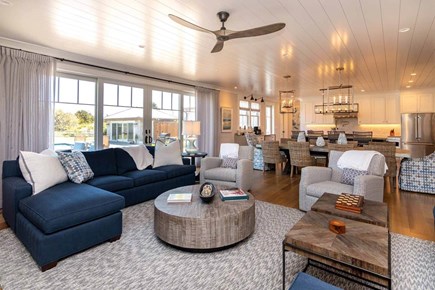 Edgartown, Katama Martha's Vineyard vacation rental - View Across Living Area Toward Dining & Kitchen Areas