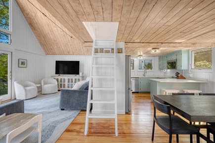 Oak Bluffs Martha's Vineyard vacation rental - Main living area with ladder to loft