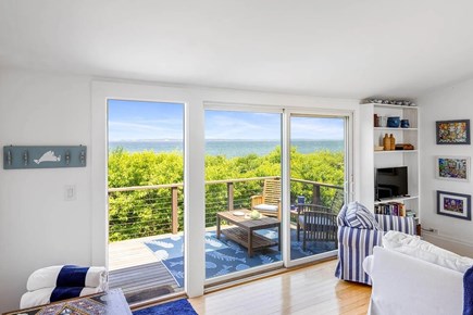 Vineyard Haven Martha's Vineyard vacation rental - Living Room to back deck