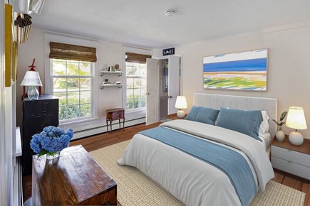 Oak Bluffs Martha's Vineyard vacation rental - First floor bedroom. Queen sized bed. Adjoining full bathroom.