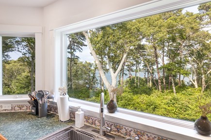 VIneyard Haven  Martha's Vineyard vacation rental - Summer view of lagoon from kitchen