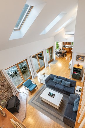 VIneyard Haven  Martha's Vineyard vacation rental - View of living room and great hall from catwalk