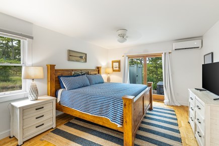 VIneyard Haven  Martha's Vineyard vacation rental - Primary bedroom walks out to hot tub/ shower.  King memory foam!