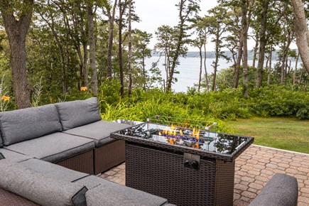 VIneyard Haven  Martha's Vineyard vacation rental - Welcome to our favorite space - our lower patio with fire pit.