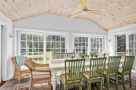 Edgartown Martha's Vineyard vacation rental - Sunroom Table Seats10+