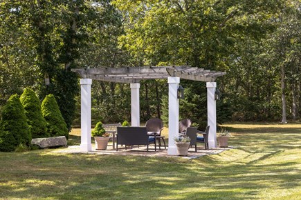 Edgartown Martha's Vineyard vacation rental - Outdoor Pergola Sitting Area