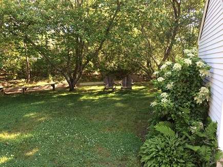 Katama-Edgartown Martha's Vineyard vacation rental - Back yard with bocce ball court area