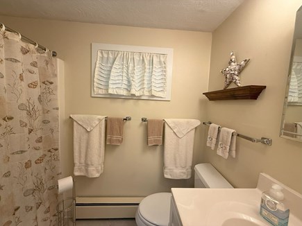 Katama-Edgartown Martha's Vineyard vacation rental - Bathroom with shower and tub