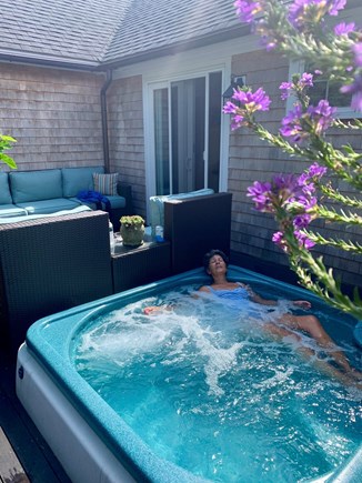 Edgartown  Martha's Vineyard vacation rental - Enjoy the jacuzzi, outdoor shower, and  lounge area.