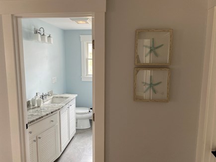 Vineyard Haven Martha's Vineyard vacation rental - Full bathroom with bathtub and tile shower