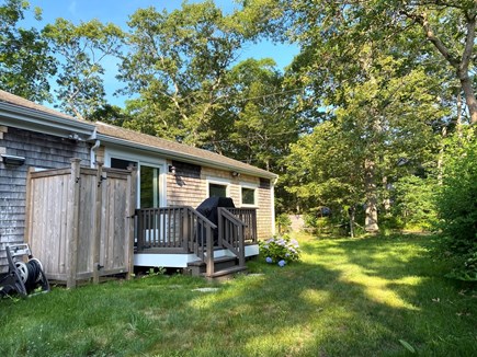 Vineyard Haven Martha's Vineyard vacation rental - Rear deck with weber grill, outdoor shower