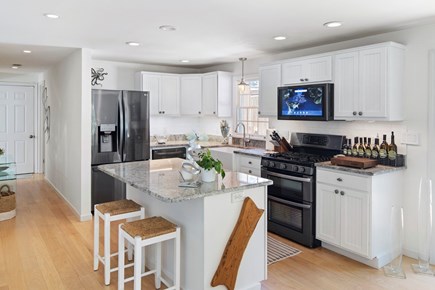 Edgartown Martha's Vineyard vacation rental - Kitchen with counter seating and farmer's sink