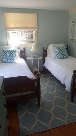 Edgartown Martha's Vineyard vacation rental - Downstairs Twin Bedroom w/ Half Bath