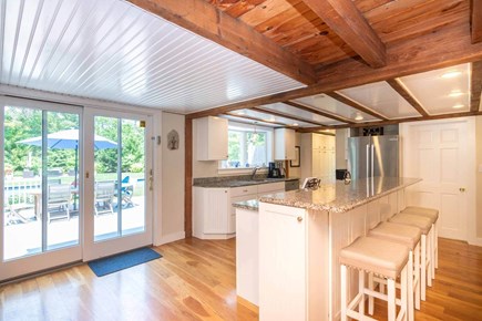 Katama-Edgartown Martha's Vineyard vacation rental - Kitchen Area with Access to Deck