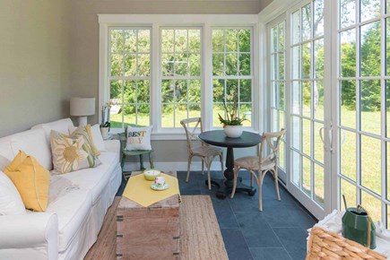 Katama-Edgartown Martha's Vineyard vacation rental - Sun Room has French Doors Leading Out to the Backyard