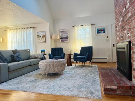 West Tisbury Martha's Vineyard vacation rental - Spacious and cosy living space with gas fireplace