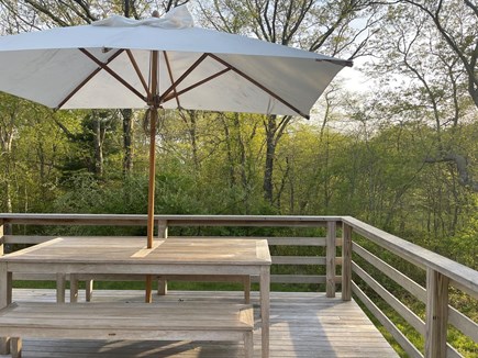West Tisbury, Lambert's Cove Beach Martha's Vineyard vacation rental - Dine alfresco on the sunny deck