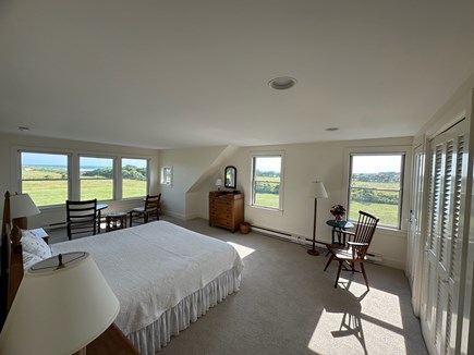 Edgartown Martha's Vineyard vacation rental - Primary Bedroom - 2nd Floor with beach and pond views.