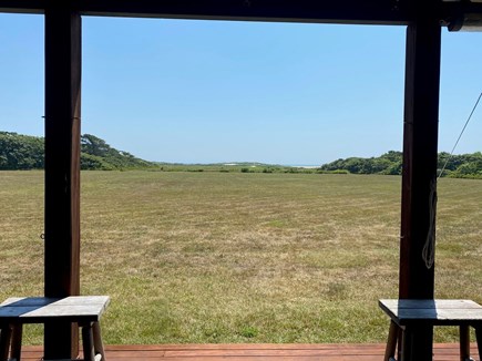 Edgartown Martha's Vineyard vacation rental - View to the south shore beach from the porch.