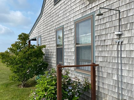 Edgartown Martha's Vineyard vacation rental - East side with outdoor shower.