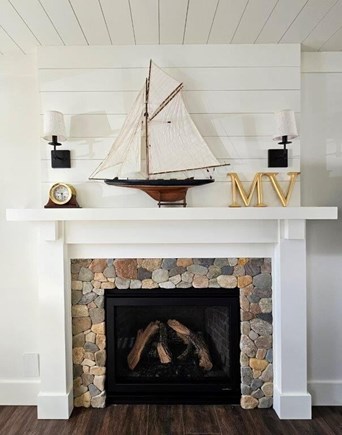 Oak Bluffs Martha's Vineyard vacation rental - Beautiful stone fireplace