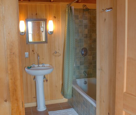 West Tisbury Martha's Vineyard vacation rental - BR1 King En Suite with Shower Tub Combo, First Floor