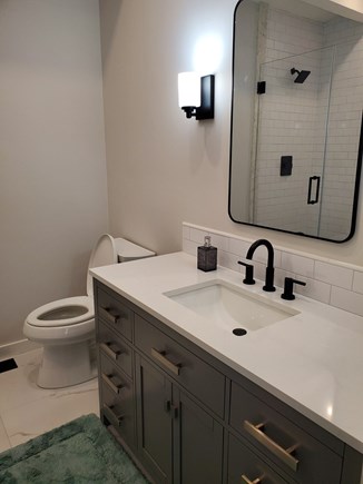 Vineyard Haven, West Chop  Martha's Vineyard vacation rental - Guest bath vanity