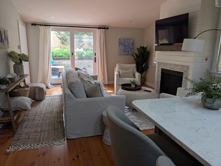 Vineyard Haven, West Chop  Martha's Vineyard vacation rental - Family room with sliders to bluestone patio