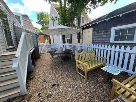 Oak Bluffs, Copeland/In Town Martha's Vineyard vacation rental - Outdoor dining &sitting  area <br/>W/new gas grill & 2outdoor shower