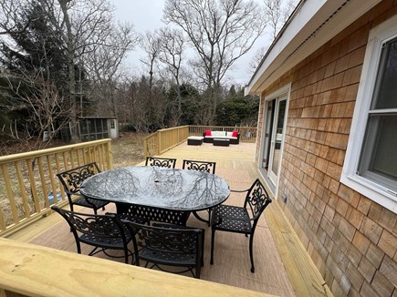 West Tisbury Martha's Vineyard vacation rental - Large wrap around deck - outdoor dinning and sitting area