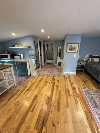 West Tisbury Martha's Vineyard vacation rental - Upstairs open space - king bed, kitchenette, seating area, closet