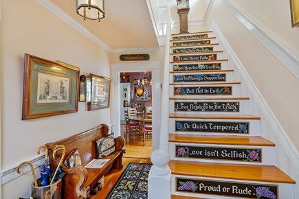 Edgartown Village Martha's Vineyard vacation rental - Hand painted stairs by local artist Margot Dotz