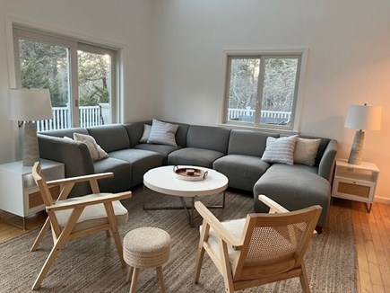 Katama-Edgartown Martha's Vineyard vacation rental - Bright and airy living room opens to the deck