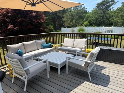 West Tisbury Martha's Vineyard vacation rental - Upper deck seating area