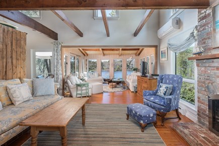 Oak Bluffs, Sengekontacket Martha's Vineyard vacation rental - Living area looking in to sunroom
