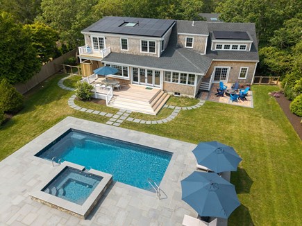 Edgartown Martha's Vineyard vacation rental - Areial View of Back Yard area