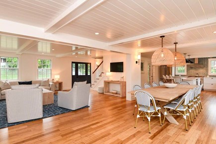 Edgartown Martha's Vineyard vacation rental - View of living area and dining area, open floor plan