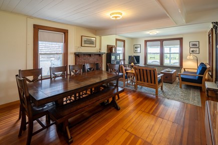 Oak Bluffs, Ocean Park Martha's Vineyard vacation rental - Dining area and Living Room looking out on Ocean Park