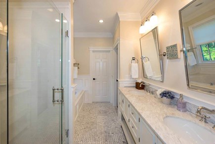 Katama-Edgartown Martha's Vineyard vacation rental - Bathroom with tub and shower