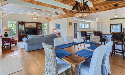 Aquinnah Martha's Vineyard vacation rental - Dining room into living room