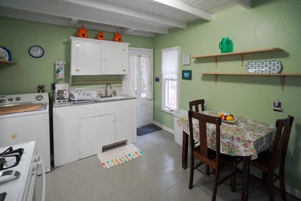 Oak Bluffs Martha's Vineyard vacation rental - Kitchen with rear door to patio and outdoor shower